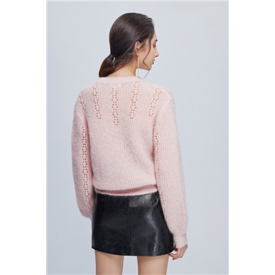 Jersey de lana y mohair Rosa