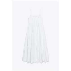 POPLIN PANEL MIDI DRESS