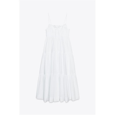 POPLIN PANEL MIDI DRESS