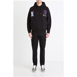 Sudadera oversize con capucha - Negro