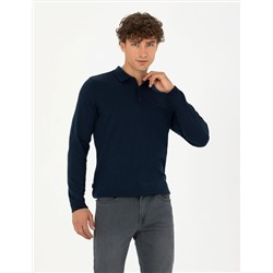 Koyu Lacivert Slim Fit Basic Kazak