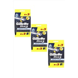 Gillette, Blue 3 Tıraş Bıçağı 6 2'li Poşet Comfort Slalom 3 Paket