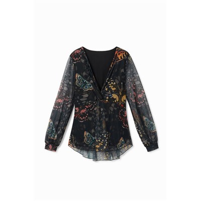 Blusa viscosa estampada