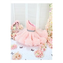 GNL BUTİK Kız Çocuk Tek Omuz Pembe Elbise PEMBETK6700
