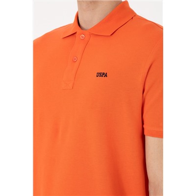 Erkek Regular Fit Polo Yaka Nar Çiçeği Basic Tişört