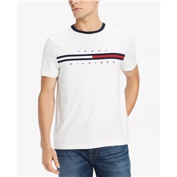 TOMMY HILFIGER Men's Big & Tall Tino Logo Short Sleeve T-Shirt