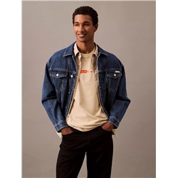 Flocked Logo Graphic Classic Crewneck T-Shirt