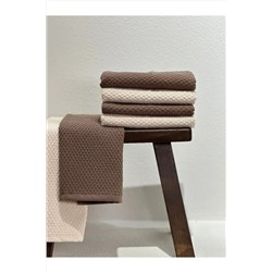 Plume Ceramic Home, Plumehome 4’lü Kahve El Havlusu Seti – 30x50 Cm | %100 Pamuk, Çeyizlik, Misafir, Mutfak, Hediyelik