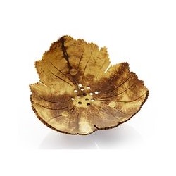 Мыльница из скорлупы кокосового ореха "Чашелистик" / Coconut Soap tray 3-petals flower