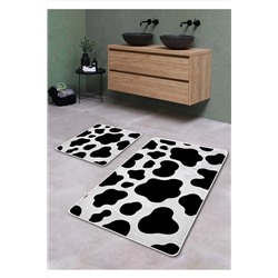 Pilloveland Kaymaz Taban Yıkanabilir 2’li Banyo Paspası - Animal Desenli 60*100 Cm - 50*60 Cm BM0207