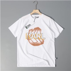 Хлопковая дышащая футболка с офсетной печатью KARL LAGERFEL*D ОРИГИНАЛ!