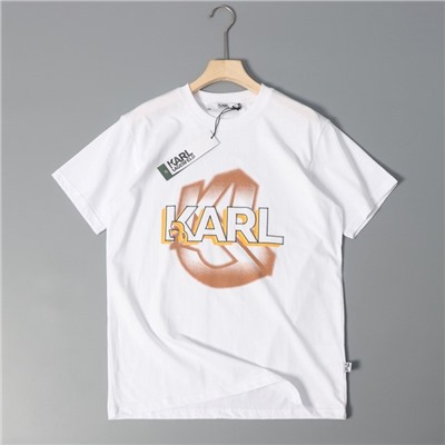 Хлопковая дышащая футболка с офсетной печатью KARL LAGERFEL*D ОРИГИНАЛ!