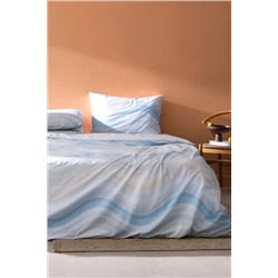 Suivre King Size %100 Pamuk Ranforce Baskılı Nevresim Takımı - Turkuaz