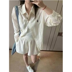 Лёгкий женский костюм Рубашка + шорты  Polo Ralp*h Lauren 💙