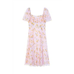 Vestido recto Rosa pastel