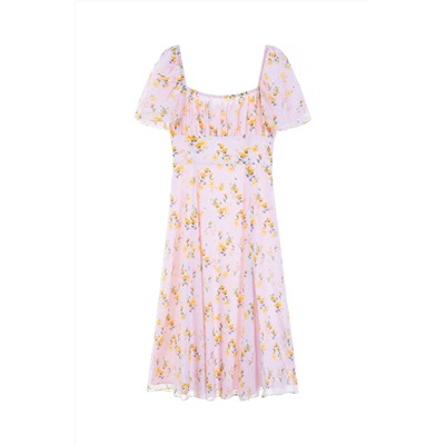 Vestido recto Rosa pastel