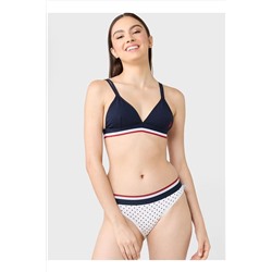 U.S. Polo Assn. Kadın Pamuklu Likralı Puantiyeli 2'li Büstiyer Şort Set U7S7P3O6L4