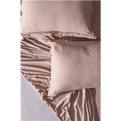 Mona Tek Kişilik Microfiber Lastikli Nevresim Takımı - Pudra