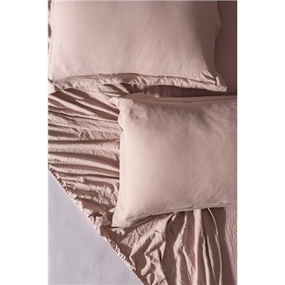 Mona Tek Kişilik Microfiber Lastikli Nevresim Takımı - Pudra