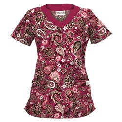 UA Paisley Parade Berry Kiss Scrub Top