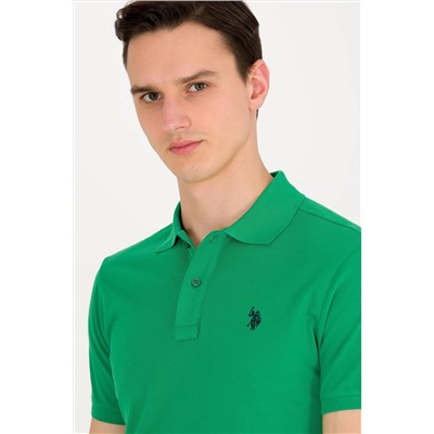Erkek Yeşil Basic Polo Yaka Tişört
