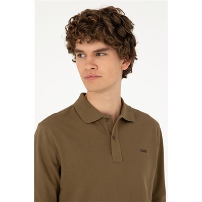 Erkek Haki Basic Sweatshirt