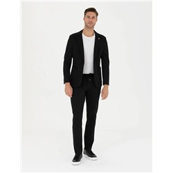 Siyah Ekstra Slim Fit Kumaş Pantolon