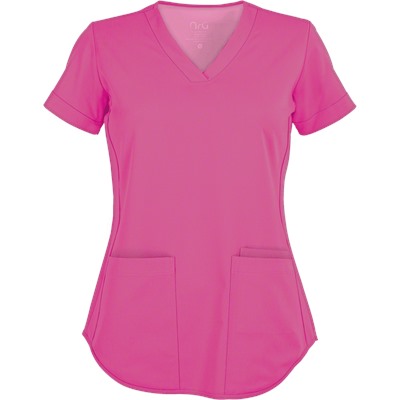 Barco NRG Scrubs STRETCH Modern Fit 3 Pocket Solid Top