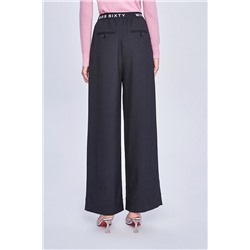 Pantalón palazzo de lana Negro