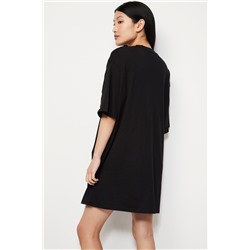 Vestido camiseta Negro