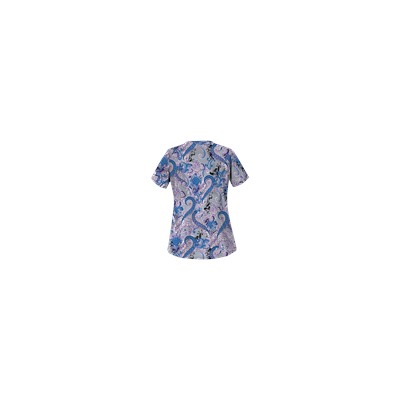 UA French Twist Silver Print Scrub Top