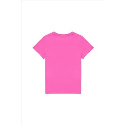 Çocuk Pembe Bisiklet Yaka Tişört