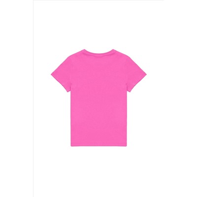 Çocuk Pembe Bisiklet Yaka Tişört