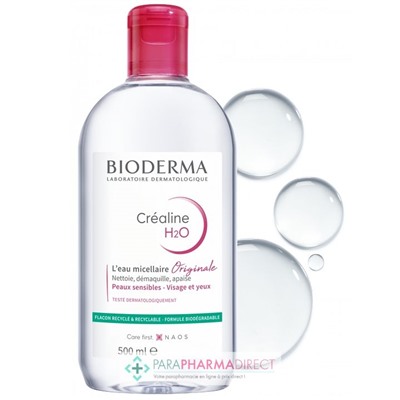 Bioderma Créaline H2O - L'Eau Micellaire Originale - LOT de 2x500 mlLot  × 2