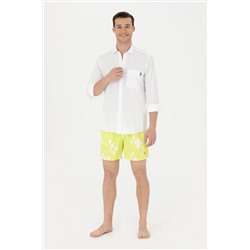 U.S. Polo Assn., Erkek Neon Sarı Deniz Şortu 50261577-VR168