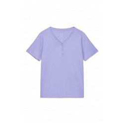 Camiseta manga corta algodón perchado lila