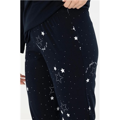 Kadın Lacivert Pijama Takımı
