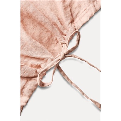 ZW COLLECTION 100% LINEN TOP WITH TIES