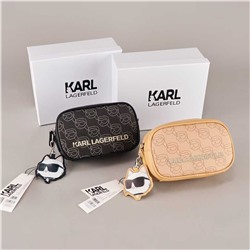 Сумка-мессенджер через плечо с кулоном из натуральной кожи KARL LAGERFEL*D ОРИГИНАЛ!