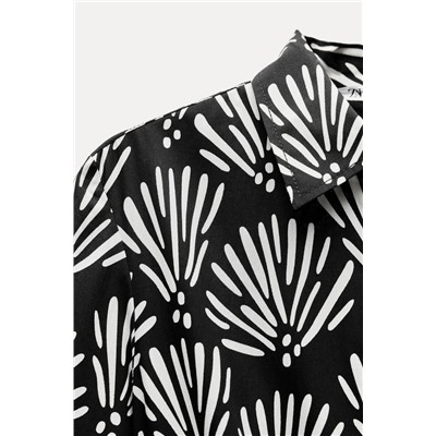 VESTIDO CAMISERO ESTAMPADO ZW COLLECTION