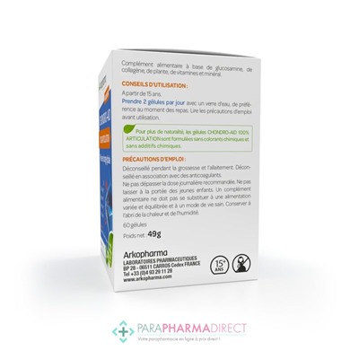 Arkopharma Chondro-Aid 100% Articulation 60 Gélules