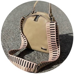 AB.Z · Pelle · mochila NAPA /2 taupe CB-7 rosa (750)