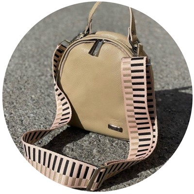 AB.Z · Pelle · mochila NAPA /2 taupe CB-7 rosa (750)