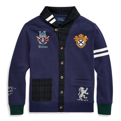 BOYS 8-20 Collegiate Fleece Cardigan