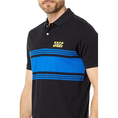 U.S. Polo Assn. Engineered Stripe Short Sleeve Knit Polo