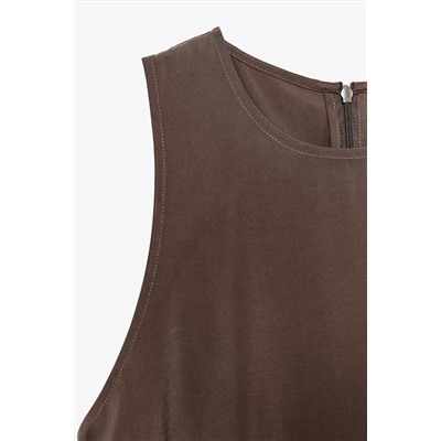 FLOWING VOLUMINOUS MIDI DRESS