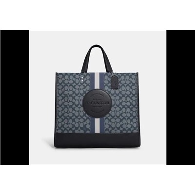 Dempsey Tote 40 In Signature Jacquard With Stripe And Coach Patch