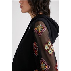 Sudadera mangas transparentes