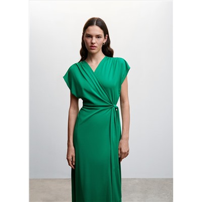 Vestido cruzado lazo