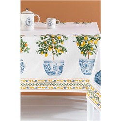 Citron Polycotton Masa Örtüsü - Turuncu - 160x200 cm